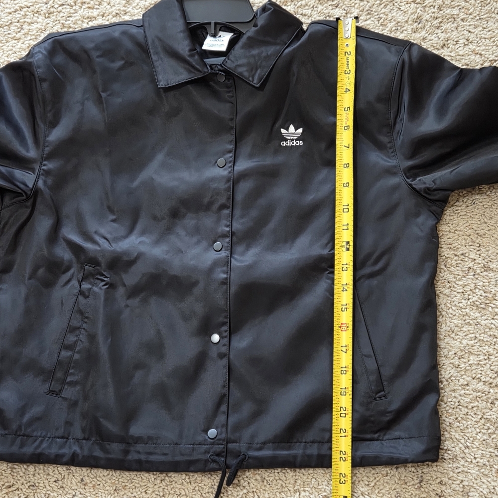 Adidas Women's Trefoil Black Coaches Jacket SZ M - Picture 7 of 7